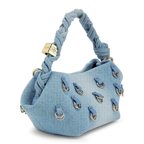 Ganni Stylish Blue Denim Handbag - Picture 3 of 4